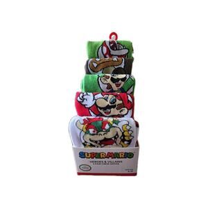 Mens Size 6-10 Nintendo Super Mario Heroes And Villains 5 Pack Crew Socks